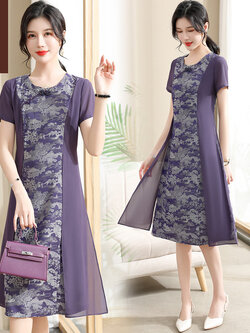 เดรสวัยผู้ใหญ่40-60ปี เดรสคุณแม่ ชุดเดรสทำงานวัยผู้ใหญ่ สนใจทักแชท