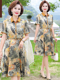 เดรสวัยผู้ใหญ่40-60ปี เดรสคุณแม่ ชุดเดรสทำงานวัยผู้ใหญ่ สนใจทักแชท