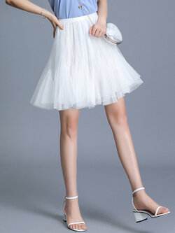 กระโปรงเอวยืด มีไซส์เดียวรอบเอว 64-80 ซม.เหมาะสำหรับผู้สวมน้ำหนักตัว40-60กิโลกรัม