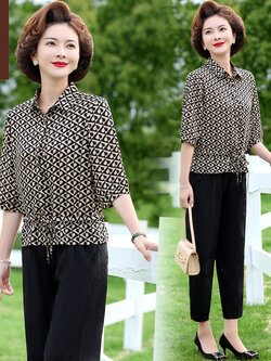 เสื้อผ้าคุณแม่วัย 60 เสื้อคนแก่ผู้หญิงวัย60