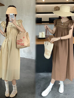 เดรสแขนสั้น มีไซส์ L-4XLอก 38-47 นิ้ว ใส่ได้ทั้งสาวหุ่นดีน่ารักจนถึงสาวอวบพลัสไซส์ จัดส่งฟรี! ทักแชทสั่งซื้อ