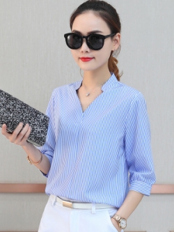 เสื้อเชิ้ตแขน5ส่วน เสื้อเชิ้ตผู้หญิง