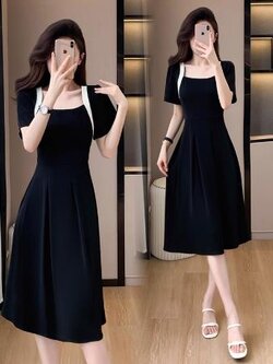 เดรสสีดำสุภาพ เรียบหรู ดูดี เหมาะกับทุกโอกาส | เดรสผู้หญิงแฟชั่นสุภาพ