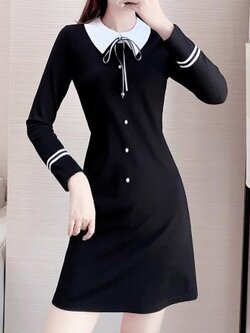 เดรสสีดำสุภาพ เรียบหรู ดูดี เหมาะกับทุกโอกาส | เดรสผู้หญิงแฟชั่นสุภาพ