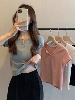 เสื้อผ้าวัยรุ่นเกาหลี เสื้อยืดวัยรุ่นผู้หญิง มีขนาด S M L XL