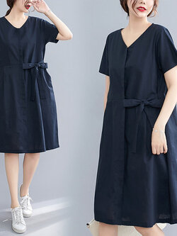 เสื้อลินินคนอ้วน เสื้อทีเชิ้ตคนอ้วนผู้หญิง เสื้อทีเชิ้ตตัวใหญ่ By Literary Plus size