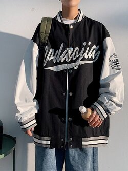 เสื้อแจ็คเก็ตเบสบอล เสื้อคลุม เสื้อแขนยาวสไตล์เกาหลี