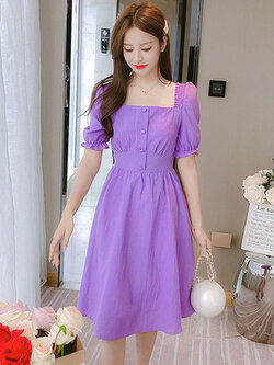 เดรสวัยรุ่น เดรสลูกไม้ชีฟอง By Meiyi women's clothing