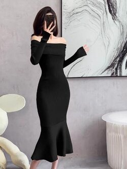 เดรสสีดำสุภาพ เรียบหรู ดูดี เหมาะกับทุกโอกาส | เดรสผู้หญิงแฟชั่นสุภาพ