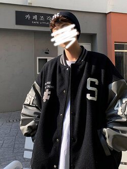 เสื้อแจ็คเก็ตเบสบอล เสื้อคลุม เสื้อแขนยาวสไตล์เกาหลี