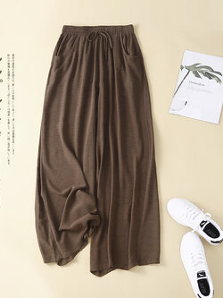 กางเกงผ้าลินิน กางเกงผ้าลินินหญิง กางเกงผ้าลินิน เอว ยางยืด