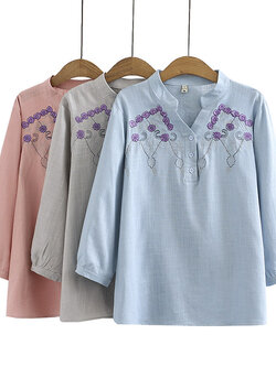 เสื้อลินินสไตล์ผู้ใหญ่ เสื้อคุณแม่ เสื้อผู้ใหญ่ แบรนด์ LININ