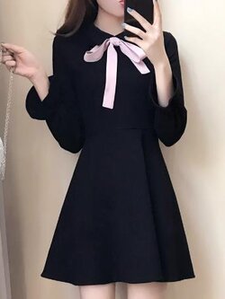 เดรสสีดำสุภาพ เรียบหรู ดูดี เหมาะกับทุกโอกาส | เดรสผู้หญิงแฟชั่นสุภาพ