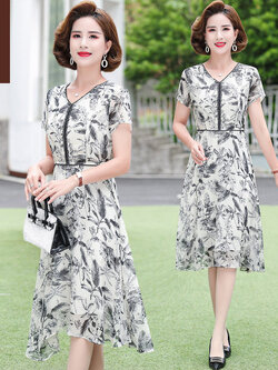 เดรสวัยผู้ใหญ่40-60ปี เดรสคุณแม่ ชุดเดรสทำงานวัยผู้ใหญ่ แบรนด์ MAMA DRESS