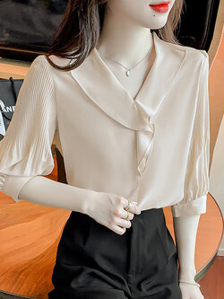 เสื้อลูกไม้ แขนสั้น