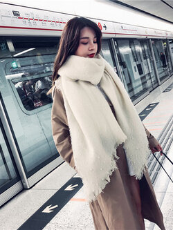 ซื้อ ผ้าพันคอ ผ้าคลุมไหล่ ผ้าพันคอแฟชั่่น ผ้าแคชเมียร์ ผ้าพันกระเป๋า ส่งฟรี! DUOLZ