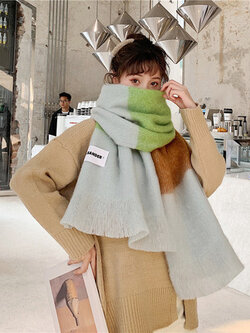 ซื้อ ผ้าพันคอ ผ้าคลุมไหล่ ผ้าพันคอแฟชั่่น ผ้าแคชเมียร์ ผ้าพันกระเป๋า ส่งฟรี! DUOLZ