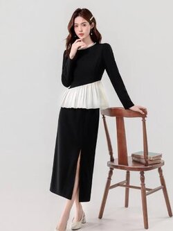 เดรสสีดำสุภาพ เรียบหรู ดูดี เหมาะกับทุกโอกาส | เดรสผู้หญิงแฟชั่นสุภาพ