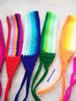 Bancrochet ที่คาดผมถักโครเชต์ crochet headband (เฉพาะราคาส่ง สั่งขั้นต่ำ 12 ชิ้น wholesale only) หลากสี 18 นิ้ว
