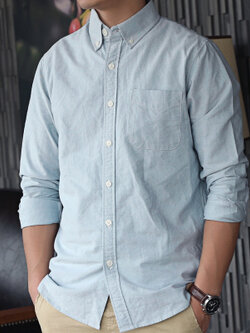 เสื้อเชิ้ตทํางานผู้ชาย แขนยาว