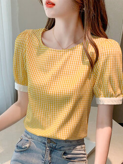 เสื้อลูกไม้ แขนสั้น