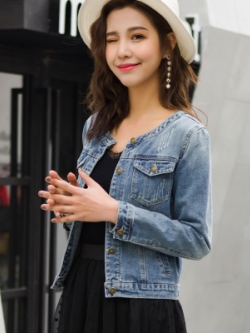 เสื้อแจ็คเก็ตยีนส์ เสื้อยีนส์ผู้หญิงเทห์ๆ