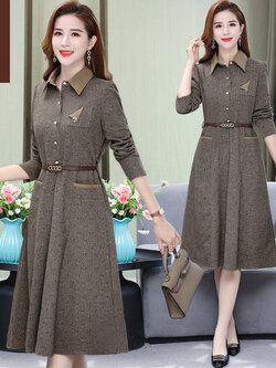 เดรสวัยผู้ใหญ่40-60ปี เดรสคุณแม่ ชุดเดรสทำงานวัยผู้ใหญ่ แบรนด์ MAMA DRESS