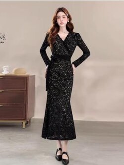 เดรสสีดำสุภาพ เรียบหรู ดูดี เหมาะกับทุกโอกาส | เดรสผู้หญิงแฟชั่นสุภาพ