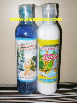 เจลอาบน้ำ ผิวขาว ฟอกตัว สปาผิว เจลน้ำนม - น้ำแร่ทำความสะอาดผิว เซตละ 2 ขวด