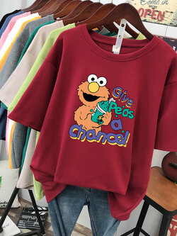 เสื้อยืดคอตตอน สกรีนลายน่ารัก มีหลากหลายสี ส่งฟรีทั่วไทย BY JIMIAO