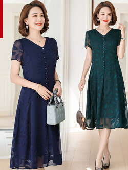 เดรสวัยผู้ใหญ่40-60ปี เดรสคุณแม่ ชุดเดรสทำงานวัยผู้ใหญ่ แบรนด์ MAMA DRESS