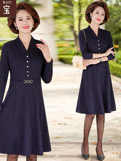 เดรสวัยผู้ใหญ่40-60ปีเดรสคุณแม่ Yi Shi Bao