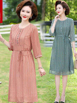 เดรสวัยผู้ใหญ่40-60ปี เดรสคุณแม่ ชุดเดรสทำงานวัยผู้ใหญ่ แบรนด์ MAMA DRESS