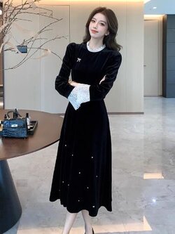 เดรสสีดำสุภาพ เรียบหรู ดูดี เหมาะกับทุกโอกาส | เดรสผู้หญิงแฟชั่นสุภาพ