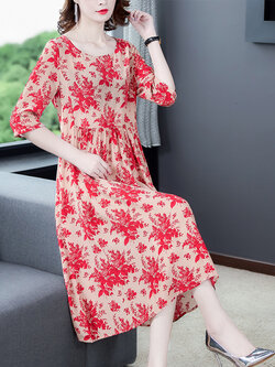 เดรสวัยผู้ใหญ่40-60ปีเดรสคุณแม่