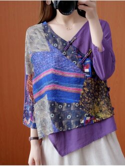 เสื้อผ้าฝ้ายสไตล์วินเทจ ใส่ตั้งแต่สาวผอม-สาวอวบ น้ำหนักตัว50-90 กิโลกรัม Meimei plus size