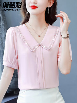 เสื้อชีฟอง เสื้อแฟชั่นสุภาพสตรีวัยผู้ใหญ่ มีไซต์ อก34นิ้ว-43นิ้ว