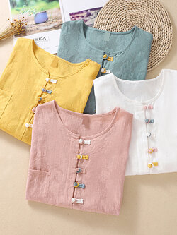 เสื้อลินิน เสื้อผ้าฝ้ายลินิน เสื้อเชิ้ตผ้าลินิน