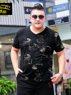 เสื้อยืดผู้ชายอ้วน S-5XL(อกเสื้อ39-51นิ้ว)