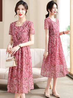 เดรสวัยผู้ใหญ่40-60ปี เดรสคุณแม่ ชุดเดรสทำงานวัยผู้ใหญ่ สนใจทักแชท