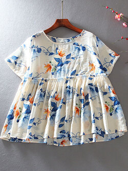 เสื้อลินิน เสื้อผ้าฝ้ายลินิน เสื้อเชิ้ตผ้าลินิน ปักลายสวยๆด้วยด้าย สไตล์VINTAGE BY Dreamroom