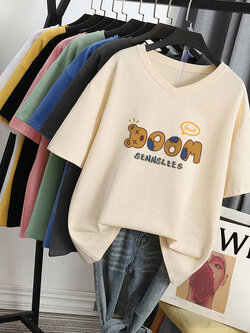 เสื้อโอเวอร์ไซส์เกาหลี เสื้อยืดพลัสไซส์ เสื้อยืดคนอ้วน เสื้อยืดโอเวอร์ไซส์ผู้หญิง