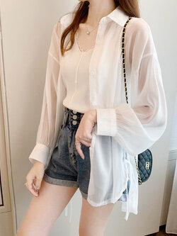 เสื้อลูกไม้ แขนสั้น