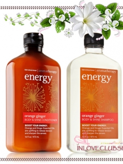 Bath & Body Works Aromatherapy / Shampoo+Conditioner 473 ml. (Energy - Orange Ginger)