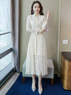 เดรสวัยรุ่น เดรสลูกไม้ชีฟอง By Meiyi women's clothing