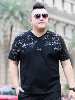 เสื้อยืดผู้ชายอ้วน S-5XL(อกเสื้อ39-51นิ้ว)