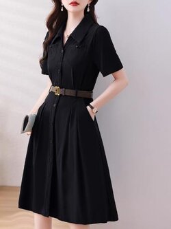 เดรสสีดำสุภาพ เรียบหรู ดูดี เหมาะกับทุกโอกาส | เดรสผู้หญิงแฟชั่นสุภาพ