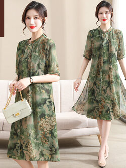 เดรสวัยผู้ใหญ่40-60ปี เดรสคุณแม่ ชุดเดรสทำงานวัยผู้ใหญ่ สนใจทักแชท