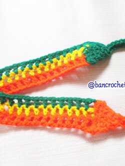 Bancrochet ที่คาดผมถักโครเชต์ สลับสี crochet headband หลากสี 1-1.5*13 inch