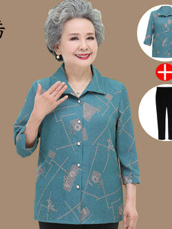 เสื้อคุณยาย เสื้อผู้วัยอายุ60-70ปี เสื้ออาม่า เสื้อผู้สูงอายุ